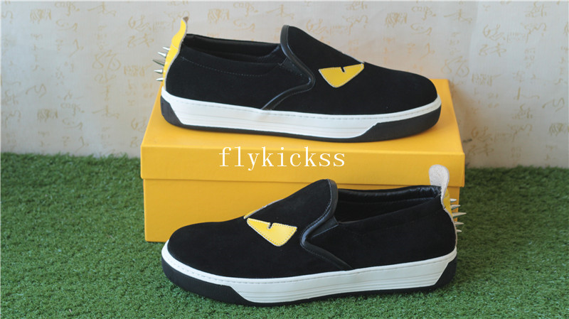 Fendi Spikes Sneaker Low Black Yellow Eye